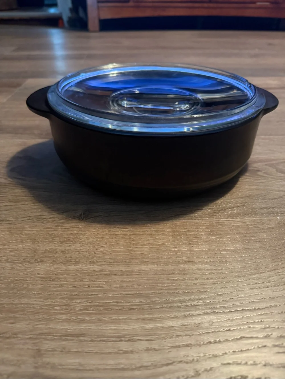 Pampered Chef Black Casserole with Clear Glass Lid
